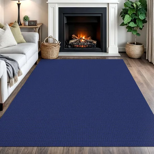 Miniatura 213 de IOHOUZE Alfombra de Área Lavable 4x6 Antideslizante con Respaldo de Goma Alfombras Tejidas para Entrada Interior Alfombras de Dormitorio Alfombra