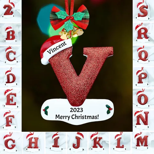 Miniatura 18 de Adorno personalizado para la primera Navidad del bebé 2025, adorno de poliresina para la primera Navidad del bebé para decoración del árbol