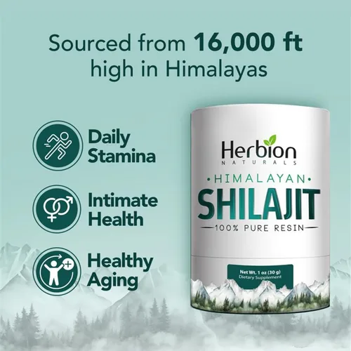 Miniatura 3 de HERBION Naturals - Resina Shilajit del Himalaya, 100% pura, 82% ácido fúlvico, probada en laboratorio, 1 onza (1.06 oz), tarro de vidrio