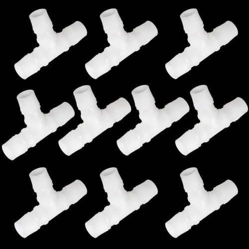Feelers Manguera de plástico de 1 pulgada con forma de T tipo T para empalmadora de juntas de 3 vías Adaptador de unión para manguera de tubo de