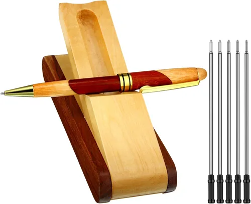 Outus Bolígrafos de madera, regalos de agradecimiento a los empleados para hombres con estuche de negocios, bolígrafo de escritura hecho a mano