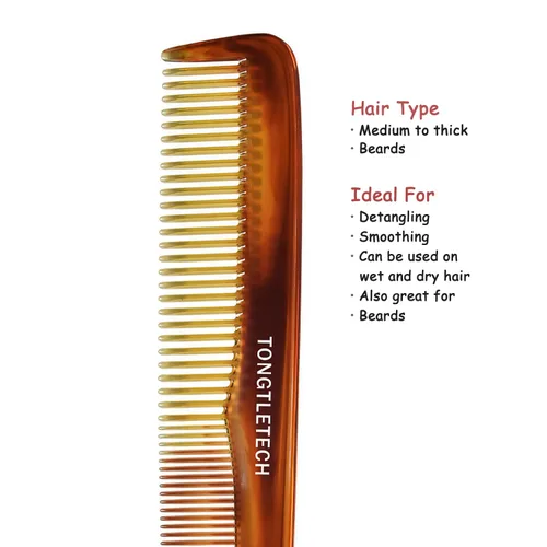 Miniatura 4 de Hair Comb- Fine Tooth and Wide Tooth Comb for Hair,Beard and Mustache Combs for Styling,Travel Combs Grooming for Men and Women,Strong and Durable