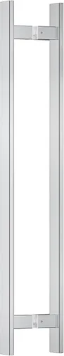 Miniatura 11 de Ranbo Manija de puerta rectangular en forma de H de 12 pulgadas, espalda con espalda, 7.874 in (7-7/8 pulgadas) CTC, acero inoxidable 304 de 0.047