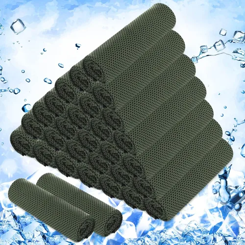 Miniatura 18 de Hosuly Paquete de 30 Toallas Refrescantes, 40"x12" Hielo Transpirables Suaves Frías Paño de Sudor Microfibra Paños de Entrenamiento para Gimnasio