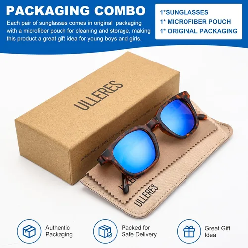 Miniatura 2 de Lentes de sol para niños, lentes de sol polarizados retro de los años 80 para niños y niñas, A Tea Demi, talla única