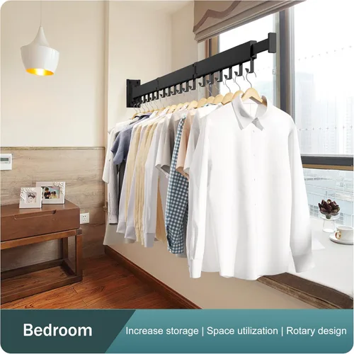 Miniatura 9 de LIENAHU Estante de Secado de Ropa Montado en Pared,Estante de Secado de Ropa,Estante de Secado de Lavandería,Estante de Perchero de Ropa Montado