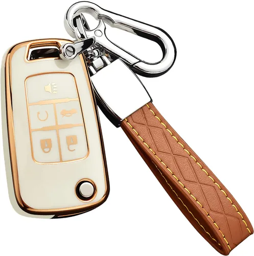 Miniatura 8 de Funda para llavero Chevy con llavero, carcasa protectora de TPU premium de protección completa para Equinox Camaro Cruze Malibu Sonic Impala Buick