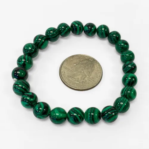 Miniatura 247 de Gem Avenue Handmade Round Bead Stretch Bracelet Unisex Natural Stone Beaded Jewelry for Men & Women, Elastic Wristband for Daily Wear