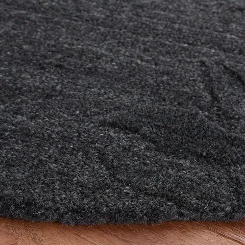 Miniatura 4 de SAFAVIEH Jardin Collection - Alfombra redonda de 6 pies, color negro, lana hecha a mano, ideal para zonas de alto tráfico en sala de estar