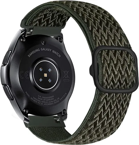 Miniatura 8 de 22mm Solo Loop Braided Nylon Band Compatible with Samsung Galaxy Watch Gear S3 /46mm Band,Stretchable Elastic Women Men Soft Woven Replacement