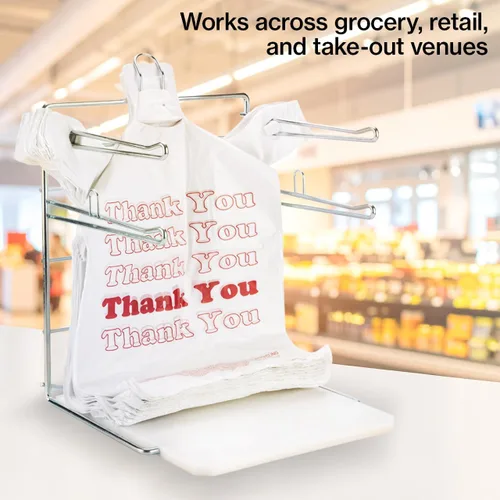Miniatura 4 de SSWBasics Bolsas de agradecimiento blancas de 1000 – 11 ½ x 6 x 21 pulgadas – Grosor 0.48 mil HDPE – Tamaño estándar de supermercado, perfecto