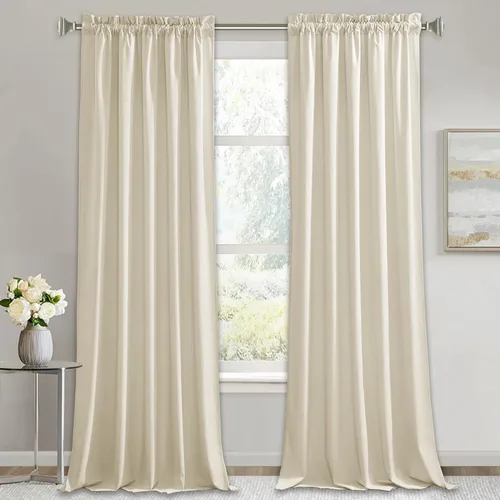 Miniatura 59 de RYB HOME Cortinas de terciopelo verde oliva de 72 pulgadas de largo, cortinas opacas con aislamiento térmico, tratamiento de ventana, decoración