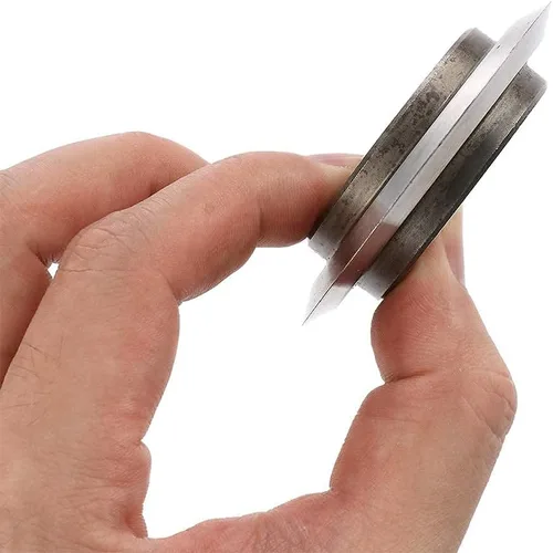 Miniatura 8 de BEAMNOVA Cuchilla de repuesto mejorada para pelacables de alambre de cobre, cortadores de cables alimentados por máquina, diámetro interior de 0.591
