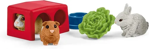Miniatura 6 de Schleich Farm World, juguetes de animales para niños, juego de juguetes de conejo y conejillo de indias con conejillo de 14 piezas, a partir de 3