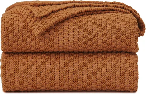 Miniatura 23 de Longhui bedding - Manta de punto amarilla brillante para sofá, suave, acogedora, lavable a máquina, 100% algodón, manta de punto para sofá, pesada