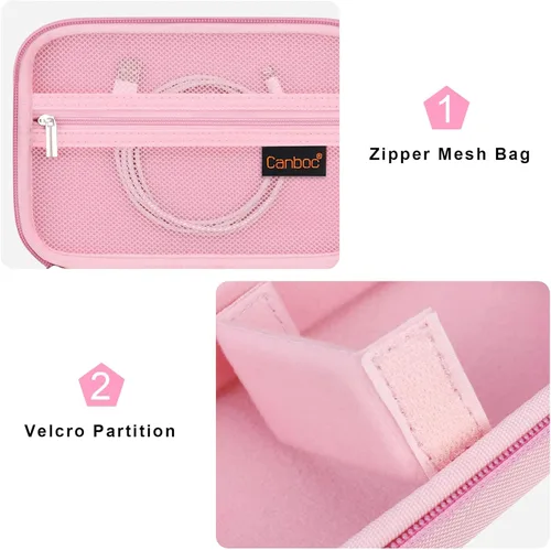 Miniatura 5 de Canboc Funda Portadora para Cámara Sony ZV-1F/ ZV-1/ ZV-1II Vlog Cámara Digital y Kit de Accesorios Vlogger Trípode, Bolsa de Almacenamiento de Rosa