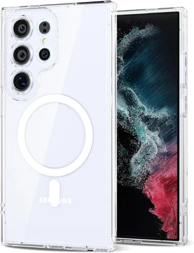 Miniatura 46 de Svanove para Samsung Galaxy S22 Funda de teléfono de silicona magnética, compatible con Magsafe, linda para mujeres, brillante color brillante, gel