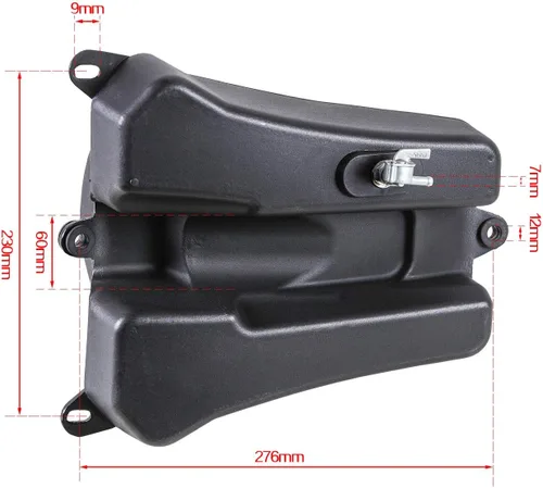 Miniatura 3 de TDPRO Kit de carenado de plástico, piezas de guardabarros y asiento negro y depósito de combustible de gasolina de gasolina de 3 litros para Apollo