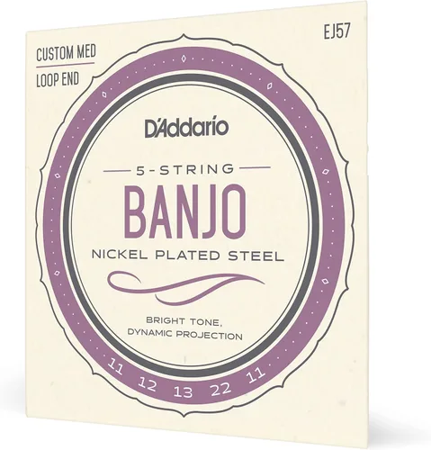 Miniatura 9 de D'Addario Cuerdas para banjo tenor, bronce fosforado, EJ55, calibre medio 9-30, juego de 5 cuerdas, paquete de 1