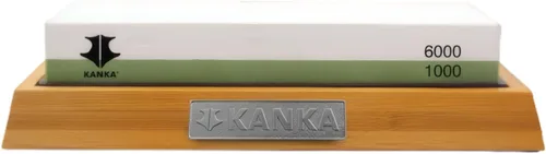 Miniatura 2 de KANKA Piedra de afilar profesional de alta calidad, piedra de afilar cuchillos de grano 2 lados, 1000/6000, afilador de cuchillos Waterstone