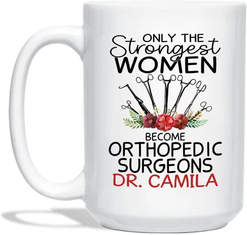 Miniatura 22 de Taza de café con nombre personalizada para hombres, mujeres, cirujano médico, taza de café blanca personalizada para cirujano ortopédico, taza