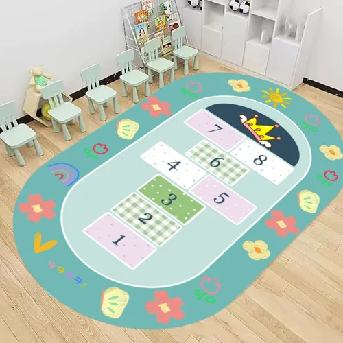 Miniatura 12 de ABC & 123 - Alfombra de aprendizaje para niños de 5 x 7 pies, alfombra de reconocimiento de color y números, alfombrilla educativa antideslizante