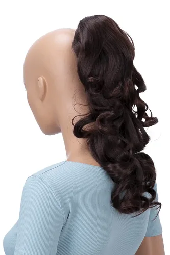 Miniatura 26 de CAISHA Extensión de clip de cola de caballo de 16 "voluminoso ondulado marrón ceniza H214