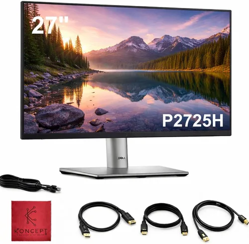 Dell Pro P2725H Plus Monitor Full HD de 27 pulgadas 1920 x 1080, pantalla de monitor de computadora con cable de alimentación USB 3.0 Upstream,