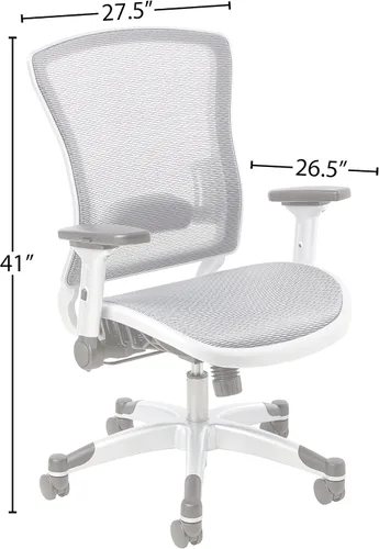 Miniatura 3 de Space Seating Silla de oficina de rejilla de aire ejecutiva serie 317 con respaldo de malla transpirable, soporte lumbar, control de inclinación