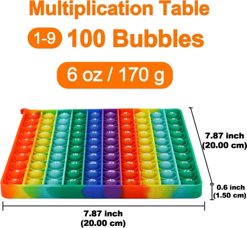 Miniatura 2 de uguetes para la ansiedad de tabla de multiplicación, juegos de matemáticas para reventar burbujas, regalos para niños, adultos, familia