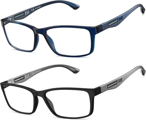 Miniatura 7 de CARA - Lentes de lectura progresivos multienfoque extremadamente ligeros para hombres, sin línea, bloqueo de luz azul, para lectores de computadora