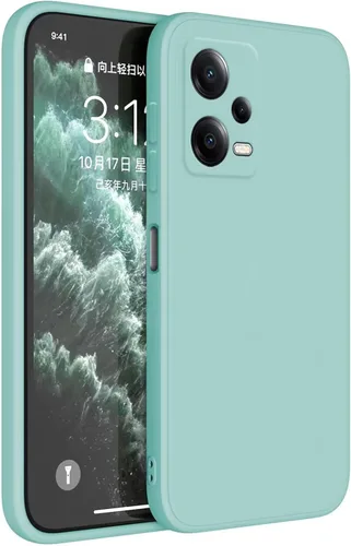 Funda de silicona TPU compatible con Redmi Note 12 Pro+ 5G / Redmi Note12 ProPlus (6.67 pulgadas), funda de funda, color cian claro