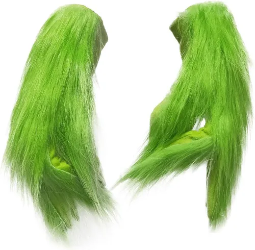 WPOZD Guantes de cosplay de Navidad, guantes de Papá Noel, guantes de disfraz de Navidad, accesorios de disfraces para adultos y niños