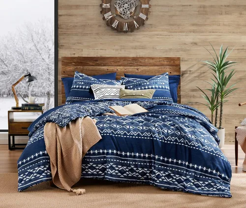 Miniatura 14 de Geniospin Juego de edredón tamaño matrimonial de 7 piezas - Juego de ropa de cama en una bolsa, cómodos juegos de ropa de cama occidentales