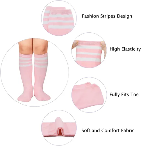 Miniatura 4 de Durio Calcetines de fútbol para niños, calcetines de fútbol de algodón suave para niños y niñas, calcetines deportivos hasta la rodilla