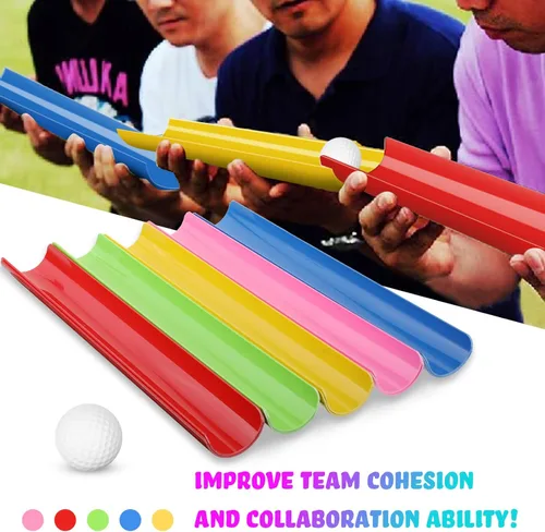 Miniatura 5 de Juegos de actividades de formación de equipos, trabajo en grupo, actividades de ejercicio con medias tubos, pelotas de golf, bolsas