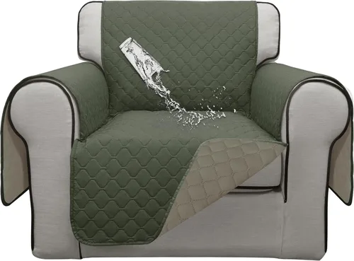 Miniatura 49 de ISSUNTEX Fundas de sofá de dos plazas con doble protección 100% impermeables para sala de estar, fundas para sofá de 2 cojines, protector de muebles