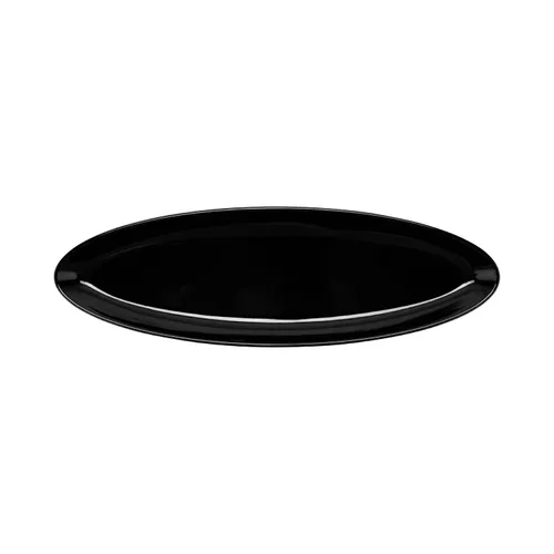 Miniatura 2 de G.E.T. - Plato ovalado de plástico de melamina de 16 x 5 pulgadas, color negro