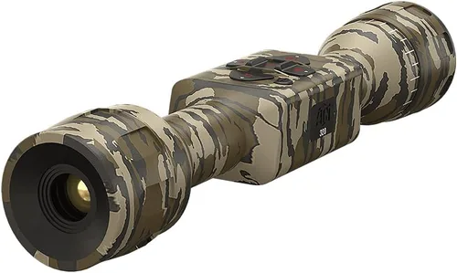 ATN MossyOak Thor LT - Alcance térmico ultraligero de camuflaje de caza con sensor térmico de 60 Hz, One Shot Zero, 10 horas + batería de