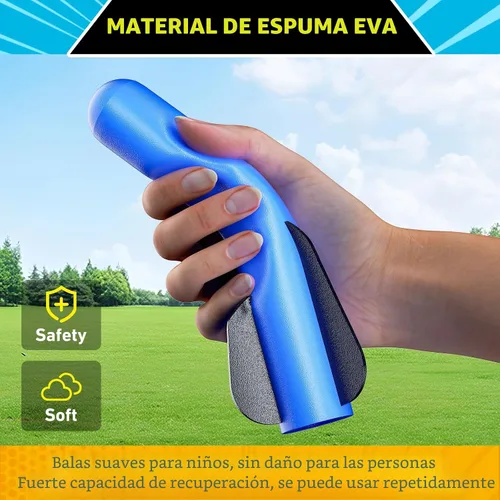 Miniatura 5 de Otoseth Lanzador de cohetes de juguete para niños - Lanza hasta 100 pies, 8 cohetes de espuma multicolor y soporte de lanzamiento ajustable