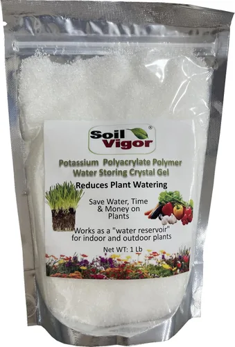 Miniatura 22 de Soil Vigor - Cristales de almacenamiento de agua – Corte el riego en un 50% Hidrogel de polímero súper absorbente para céspedes, jardines