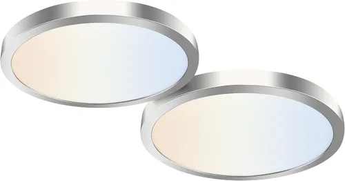 Miniatura 14 de hykolity Paquete de 2 Luces de Panel Plano Redondo LED de 9 Pulgadas con CCT Seleccionable, 18W 1800LM 3000K/4000K/5000K, Lámpara de Techo