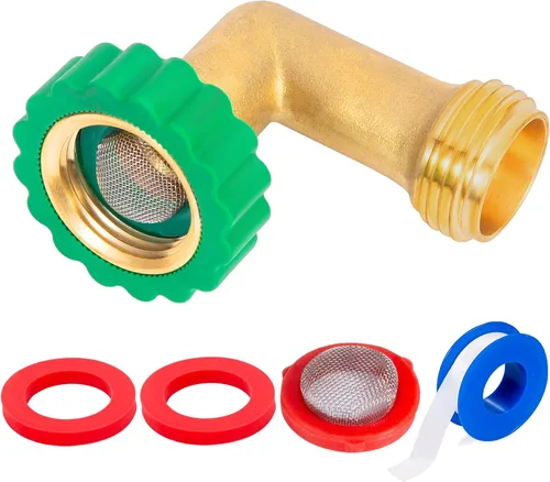 Miniatura 10 de Protector de manguera de latón sin plomo de 90 grados, adaptador de conexión giratoria rápida de 90°, conector de rosca de tamaño de rosca de 3/4