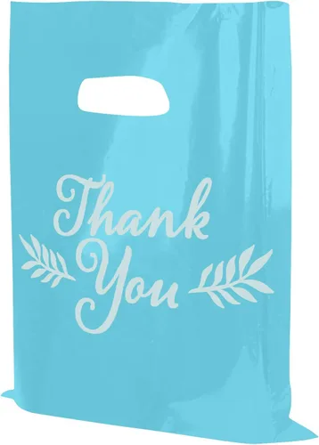 Miniatura 14 de Houseables Bolsas de mercancía Thank You, bolsa de compras al por menor, 16 x 18 pulgadas, 100 unidades, 1.75 mil de grosor, negro, blanco, asas
