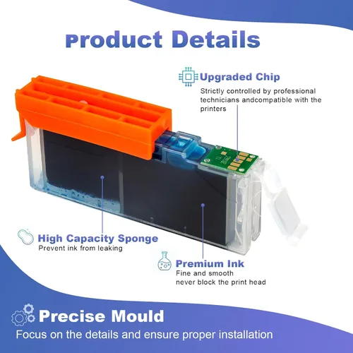 Miniatura 4 de Cartuchos de tinta TR8622a PGI-280XXL CLI-281XXL 280 281 Cartuchos de tinta compatibles para Canon 280 281 para usar con impresora PIXMA TR8622a