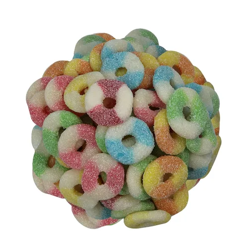 Miniatura 3 de Anillo de goma con sabor a fruta surtido, (sabores surtidos, 2 libras)