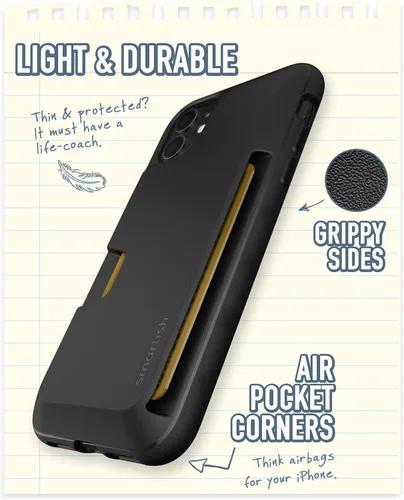 Miniatura 4 de Smartish - Funda tipo cartera para iPhone 11, diseño de cartera volumen 1 [delgada + protectora] con tarjetero - probada para caídas con ranura