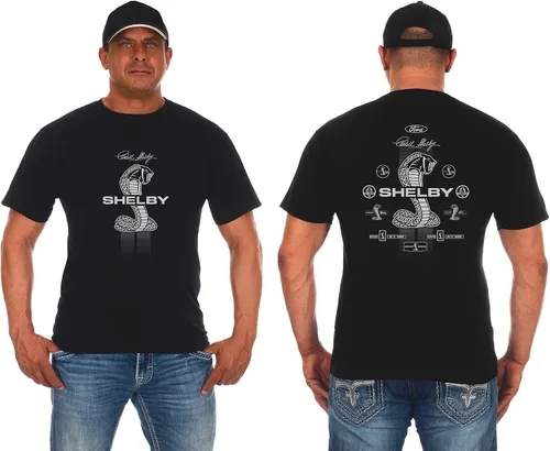JH Design Shelby Cobra - Camiseta de manga corta para hombre, cuello redondo, 2 colores