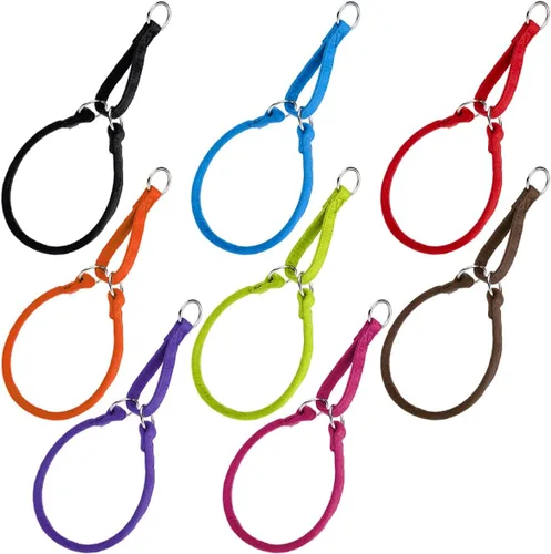 Miniatura 2 de Comfort - Collar martingala redondo de microfibra para perros (ancho 1/2 pulgadas de largo, 24 pulgadas), color negro