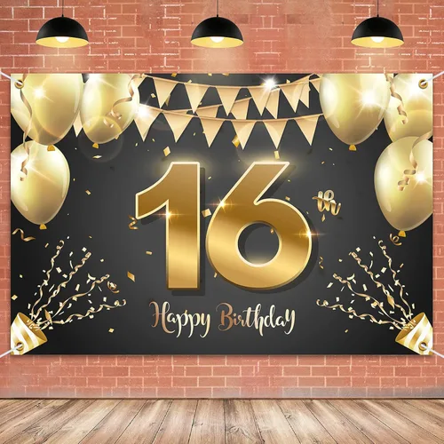 Miniatura 38 de HAMIGAR Fondo de pancarta de feliz cumpleaños número 10 de 6 x 4 pies, decoraciones de cumpleaños de 10 años, suministros de fiesta para niñas